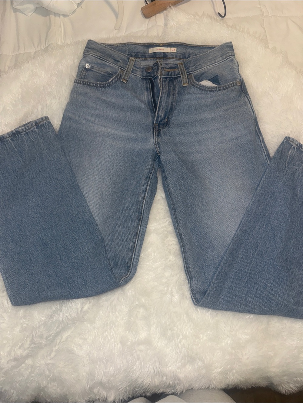 Levi's Women's Straight-Leg Jeans in Light Blue